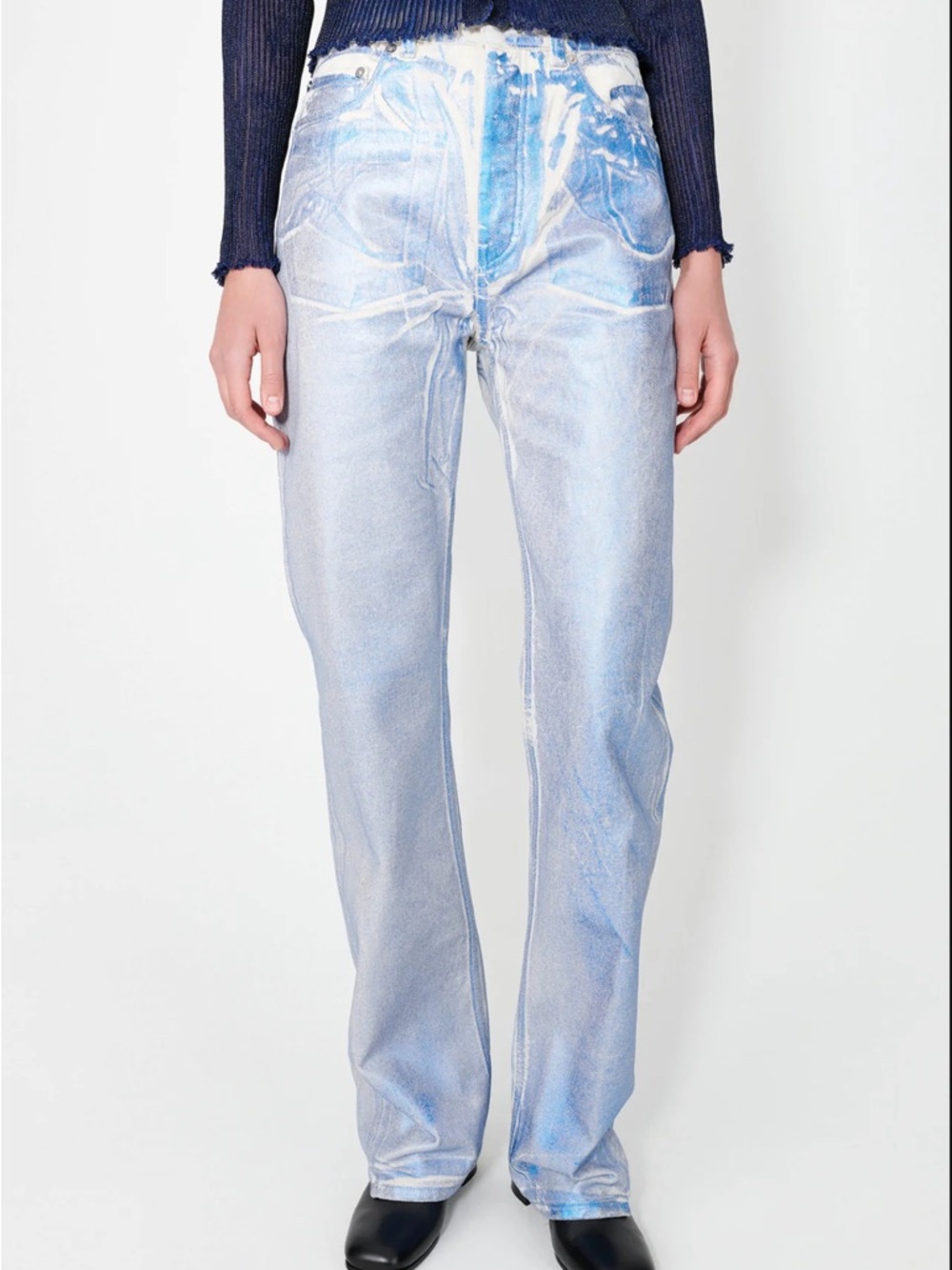 OUR LEGACY blue foil denim jeans